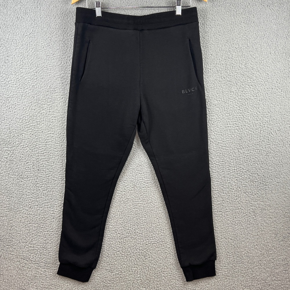 Blvck Paris Mens Essential Fleece Sweatpants Black‎ Joggers Size M